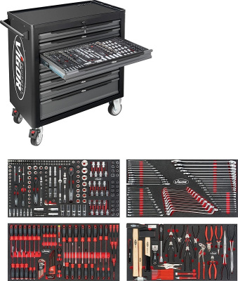 Тележка инструментальная Vigor V4542 с набором инструмента. Тележка инструментальная Vigor V4542 с набором инструмента.