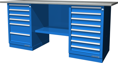 Верстак металлический двухтумбовый Ferrum 01.268R